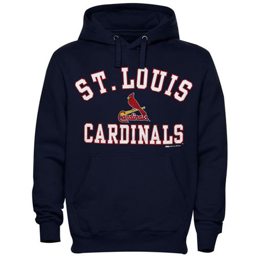 St.Louis Cardinals Fastball Fleece Pullover Navy Blue MLB Hoodie - Click Image to Close